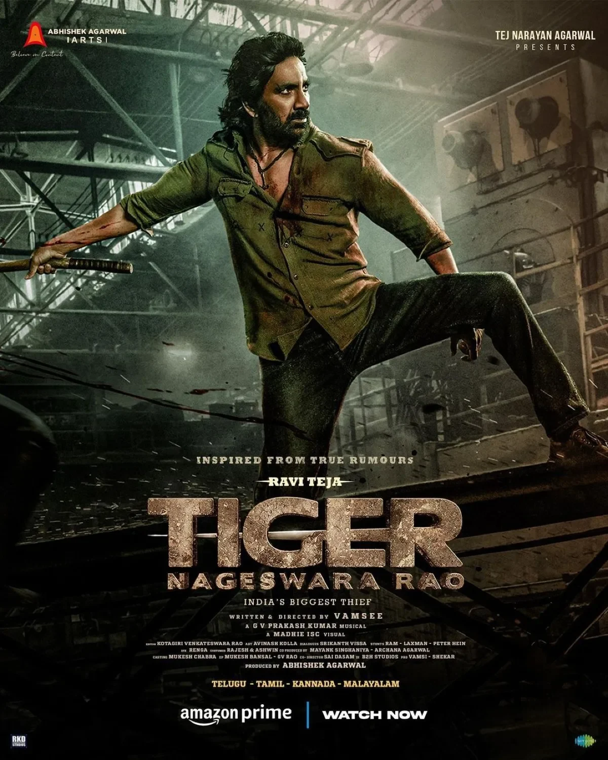 Tiger Nageswara Rao (2023) poster